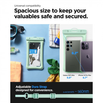 Husa universala pentru telefon - Spigen Waterproof Case A610 - Mint - Img 3