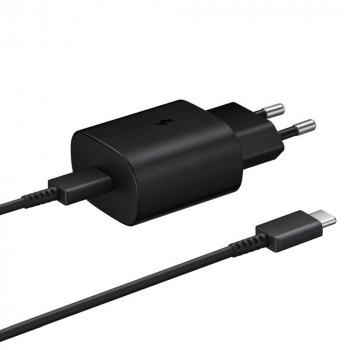 Incarcator Priza Fast Charging, PD 25W, cablu Type-C la Type-C 3A - Samsung (EP-TA800XBEGWW) - Black (Blister Packing) - Img 2