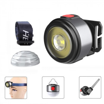 Lanterna Cap XPG, COB, LED - Techsuit (HL-B-01) - Silver - Img 4