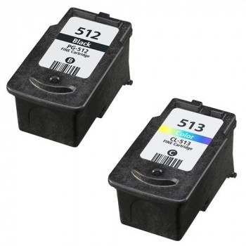 Pachet Cartuse compatibile CANON PG-512 negru + CL-513 color PG512 + CL513 pt Pixma MP250 MP260 MP270 MP280 MP490 MX320 MX330 MX420 - Img 2