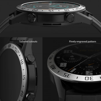 Rama pentru Huawei Watch GT 2 46mm - Ringke Bezel Styling - Stainless Silver - Img 4
