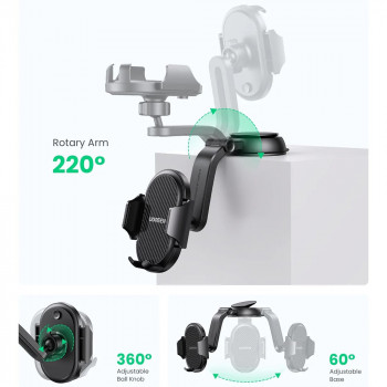 Suport Auto ajustabil pentru Bord - Ugreen (20473) - Black - Img 2