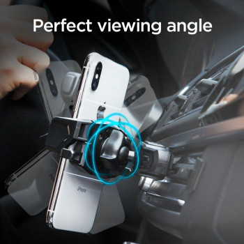 Suport Auto Telefon CD Player - Spigen Clamp Grip (TMS24) - Black - Img 4