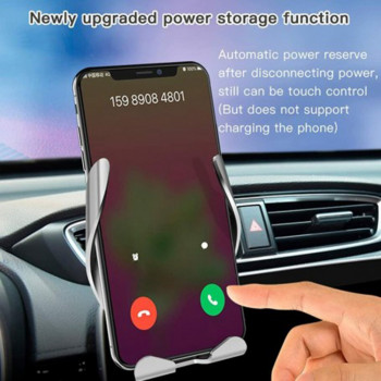 Suport Auto Universal cu Incarcare Wireless 15W - Yesido Extendable Arm (C78) - Black - Img 4