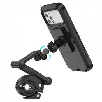 Suport pentru Bicicleta, Smartphone-uri 4.5 - 7 inch, IPX4 - Hoco Rider (CA101) - Black - Img 4