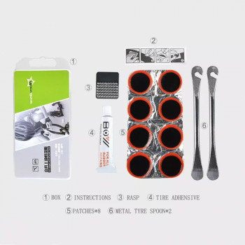 Trusa Reparat Bicicleta - RockBros Tire Repair Kit (GJ2145) - White - Img 3