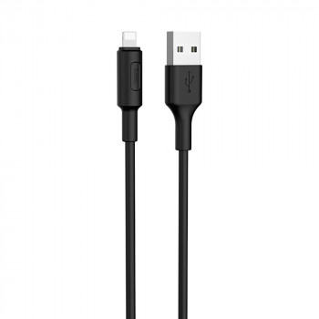 Cablu de Date USB-A la Lightning 10W, 2A, 1m - Hoco Soarer (X25) - Black - Img 2