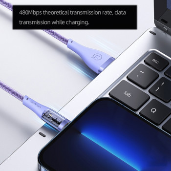 Cablu de Date USB la Lightning 1.2m - USAMS Icy Series (US-SJ574) - Black - Img 4