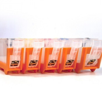 Cartus reincarcabil negru pt CANON CLI-526 BLACK cip autoresetabil CLI526 BK refilabil cu chip auto-resetabil - Img 3