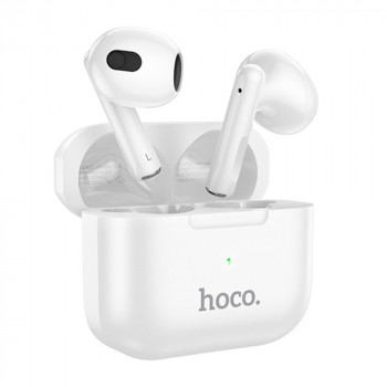 Casti Fara Fir, TWS, Bluetooth 5.3, 300mAh, Activare Siri - Hoco Intelligent (EW30) - White - Img 1