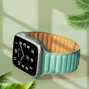 Curea dama pentru Apple Watch 1/2/3/4/5/6/7/8/SE/SE 2 (38/40/41mm) - Techsuit Watchband (W035) - Orange - Img 3