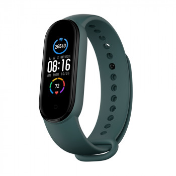 Curea pentru Xiaomi Mi Band 5 / 5 NFC / 6 / 6 NFC / Amazfit Band 5 - Techsuit Watchband (W013) - Dark Green - Img 1