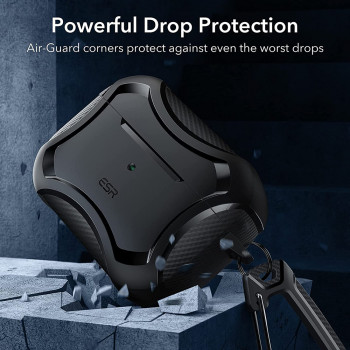 ESR - Cyber Armor Tough Case HaloLock - Apple AirPods Pro 1 / 2 - Black - Img 4