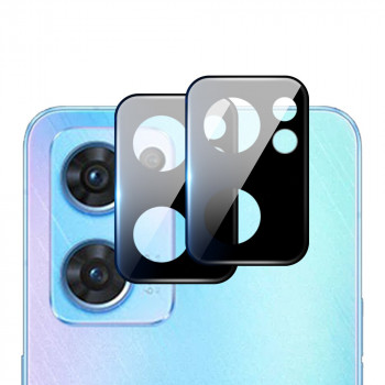 Folie Camera pentru Oppo Reno7 5G / Find X5 Lite 5G - Mocolo Silk HD PRO Camera Glass - Black - Img 2