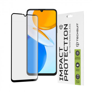 Folie protectie telefon Honor X7 - Techsuit 111D Full Cover / Full Glue Glass - Black