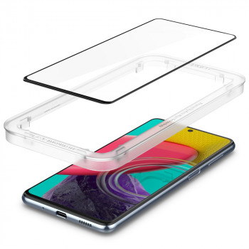 Folie protectie telefon Samsung Galaxy M53 - Spigen Glass.TR Align Master - Black - Img 2