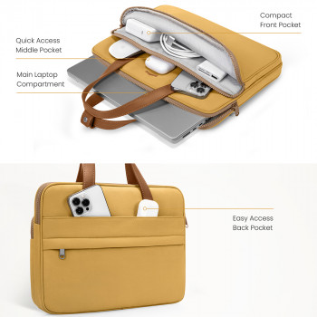 Geanta Rezistenta la Apa pentru Laptop, 14" - Tomtoc (A12D3Y1) - Yellow - Img 4