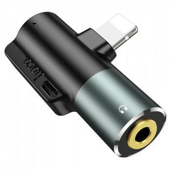 Hoco - Audio Adapter (LS32) - Lightning to Jack 3.5mm, Lightning, 2A - Metal Gray - Img 2