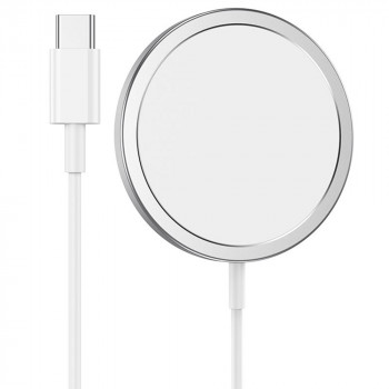 Hoco - Wireless Charger Original Series (CW30 Pro) - Fast Charging, for iPhone and TWS Headsets, 3A, 15W - Silver - Img 3