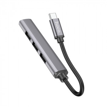Hub Type-C la USB 3.0, 3xUSB 2.0 - Hoco (HB26) - Grey - Img 2