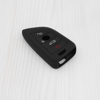 Husa pentru cheie BMW 5, 6, 7, F, G, X Series, 320i, 420i, 520i, 650i, iX3 - Techsuit Car Key Case (1004.12) - Black - Img 2