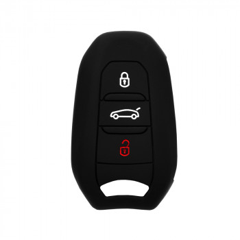 Husa pentru cheie Peugeot 3008, 5008/Citroen C3, C4, C5, C6, DS/Opel Astra, Corsa, Mokka, Crossland X, Grandland X - Techsuit Car Key Case (1002.05) - Black - Img 1