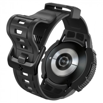 Husa pentru Samsung Galaxy Watch6 44mm + Curea - Spigen Rugged Armor Pro - Black - Img 4