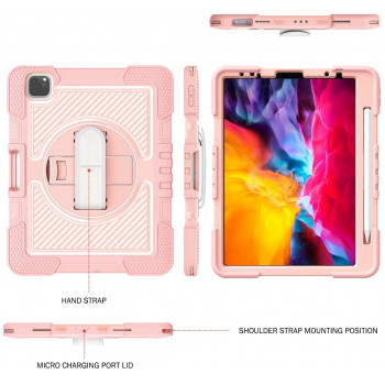 Husa pentru tableta iPad Air 4 / 5 (2020/2022) / iPad Pro 11 (2018 / 2020 / 2021 / 2022) - Techsuit StripeShell 360 - Pink - Img 4