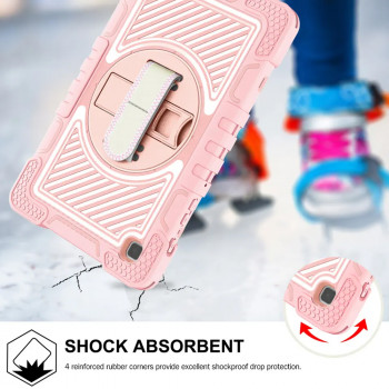 Husa pentru tableta Samsung Galaxy Tab A 10.1 2019 T510/T515 - Techsuit StripeShell 360 - Pink - Img 2