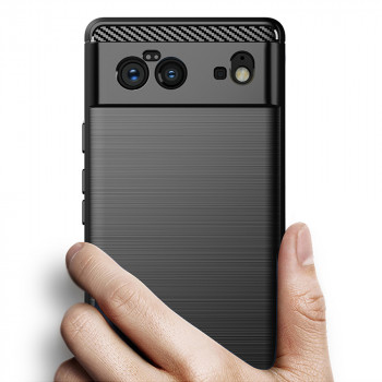 Husa telefon Google Pixel 6 - Techsuit Carbon Silicone - Black - Img 2