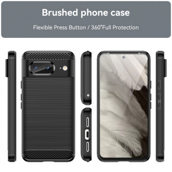 Husa telefon Google Pixel 8 - Techsuit Carbon Silicone - Black - Img 2