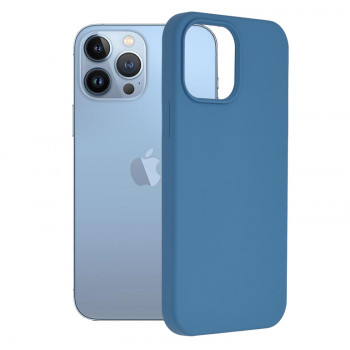 Husa telefon iPhone 13 Pro Max - Techsuit Soft Edge Silicone - Denim Blue - Img 1