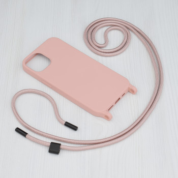 Husa telefon iPhone 13 - Techsuit Crossbody Lanyard - Pink - Img 2