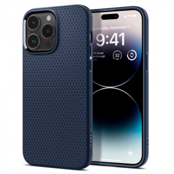 Husa telefon iPhone 14 Pro Max - Spigen Liquid Air - Navy Blue