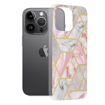 Husa telefon iPhone 14 Pro Max - Techsuit Marble Series - Pink Hex