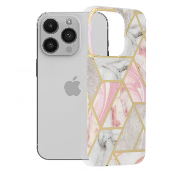 Husa telefon iPhone 14 Pro - Techsuit Marble Series - Pink Hex