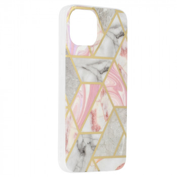 Husa telefon iPhone 14 - Techsuit Marble Series - Pink Hex - Img 2