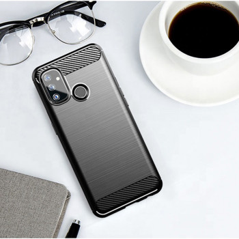 Husa telefon OnePlus Nord N100 - Techsuit Carbon Silicone - Black - Img 2