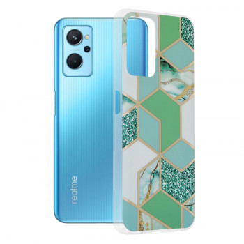 Husa telefon Realme 9i / Oppo A76 / Oppo A96 - Techsuit Marble Series - Green Hex