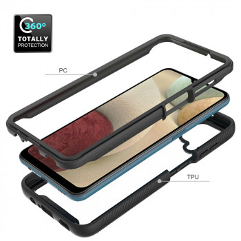 Husa telefon Samsung Galaxy A12 / A12 Nacho + Folie - Techsuit Defense360 Pro - Black - Img 2