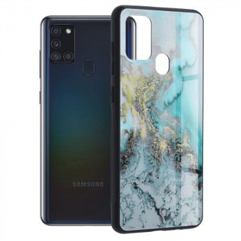 Husa telefon Samsung Galaxy A21s - Techsuit Glaze Series - Blue Ocean - Img 1