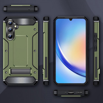 Husa telefon Samsung Galaxy A34 5G - Techsuit Hybrid Armor Kickstand - Green - Img 2