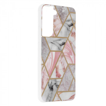 Husa telefon Samsung Galaxy S22 Plus 5G - Techsuit Marble Series - Pink Hex - Img 2