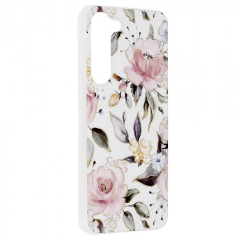 Husa telefon Samsung Galaxy S23 Plus - Techsuit Marble Series - Chloe White - Img 2
