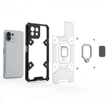 Husa telefon Xiaomi Mi 11 Lite 4G / Mi 11 Lite 5G / 11 Lite 5G NE - Techsuit Honeycomb Armor - Black - Img 3