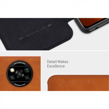 Husa telefon Xiaomi Poco X3 / X3 NFC / X3 Pro - Nillkin QIN Leather Case - Black - Img 4