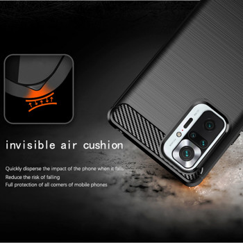 Husa telefon Xiaomi Redmi Note 10 Pro / Note 10 Pro Max - Techsuit Carbon Silicone - Black - Img 3