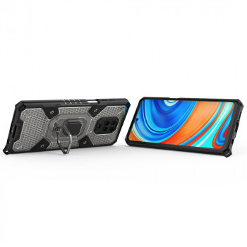 Husa telefon Xiaomi Redmi Note 9S / Note 9 Pro / Note 9 Pro Max - Techsuit Honeycomb Armor - Black - Img 2