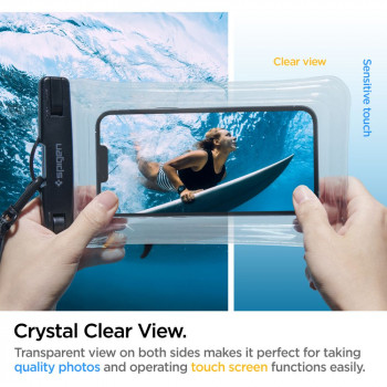 Husa universala pentru telefon (set 2) - Spigen Waterproof Case A610 - Clear - Img 4