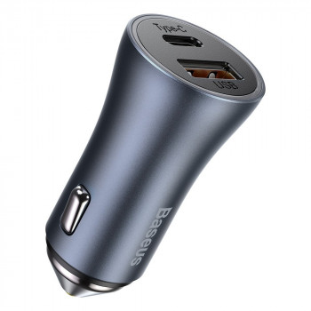 Incarcator Auto USB, Type-C, 40W + Cablu Lightning - Baseus (TZCCJD-B0G) - Dark Gray - Img 4